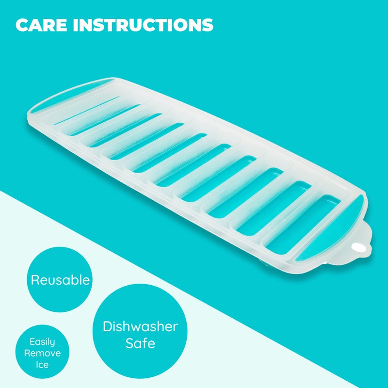 Jacent Resusable Silicone and Plastic Water Bottle Ice Cube Stick Tray, Easy Push & Pop Ice Cubes for Water Sports Bottle: 1 (ONE) Pack Water Bottle Ice Cube Stick Tray - Image 5